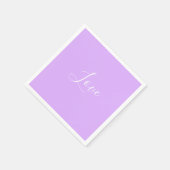 カスタムパステルMauveカラー無地のミニマル結婚リスト スタンダードカクテルナプキン (角)