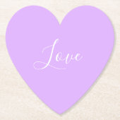 カスタムパステルMauveカラー無地のミニマル結婚リスト ペーパーコースター (正面)