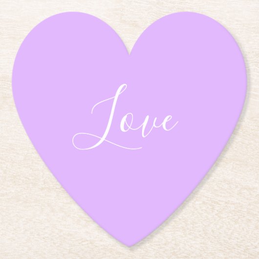 カスタムパステルMauveカラー無地のミニマル結婚リスト ペーパーコースター (正面)