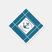 カスタムパタ航海のーンいかり スタンダードカクテルナプキン (角)