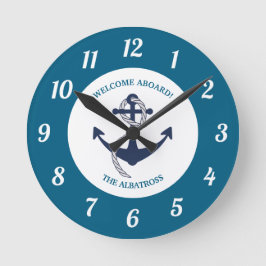 カスタムパタ航海のーンいかり ラウンド壁時計