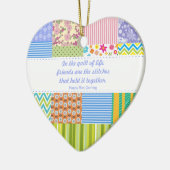 カスタムパッチワークキルターセラミックオーナメント セラミックオーナメント (左)