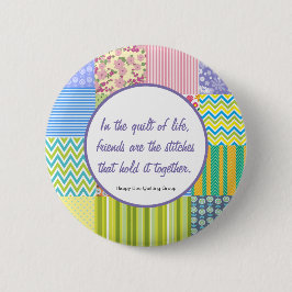 カスタムパッチワークキルターボタン 缶バッジ