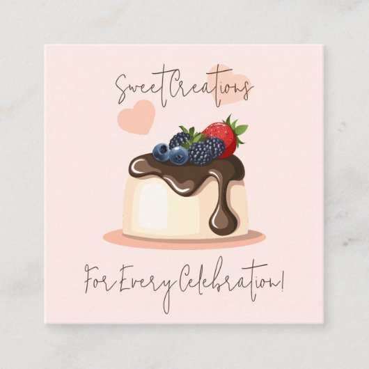 カスタムパティシシェフ名刺 スクエア名刺 (正面)