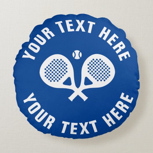 カスタムパデルテニス装飾用クッション ラウンドクッション (正面)
