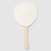 カスタムパドルパーソナライズされたベージュ色結婚のファン(10) ハンドファン (裏面)