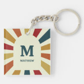 カスタムパパおもしろいジョーク父親のパパの日の贈り物 キーホルダー (裏面)