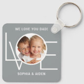 カスタムパパお父様の日グレイ キーホルダー (裏面)