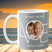 カスタムパパお父様の日グレイ コーヒーマグカップ