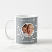 カスタムパパお父様の日グレイ コーヒーマグカップ (左)