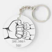 カスタムパパとキッズ拳バンプ キーホルダー (裏面)