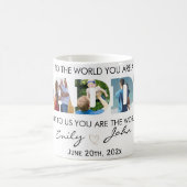  カスタムパパのお父さんの日の写真コラージュ コーヒーマグカップ (中央)