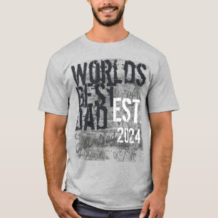 カスタムパパの世最高ののグランジ父の日 Tシャツ