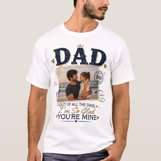 カスタムパパの写真Tシャツ Tシャツ (正面)