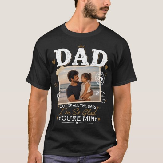 カスタムパパの写真Tシャツ Tシャツ (正面)