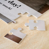 カスタムパパの家族写真の父の日 ジグソーパズル (側面)