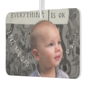 カスタムパパの父の日の写真 カーエアーフレッシュナー (左)