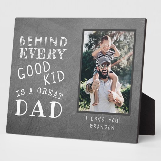 カスタムパパの素晴らし写真 フォトプラーク (側面)