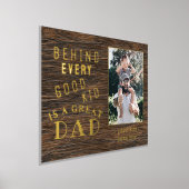 カスタムパパの素晴らし写真 箔ポスター (レイダウン)