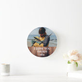 カスタムパパの24時間写真大好き  ラウンド壁時計 (ホーム)