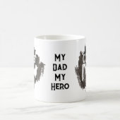 カスタムパパコーギ父の日犬の恋人 コーヒーマグカップ (中央)