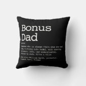 カスタムパパステプダード定義ブラック クッション (裏面)