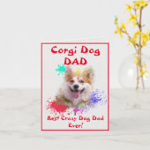 カスタムパパドッグ最高のドッグ熱狂するパパデジタル カード (黄色い花)