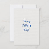 カスタムパパドッグ最高の熱狂するパパ サンキューカード (裏面)