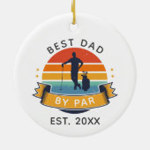 カスタムパパバイパー最高のゴルフ・ファーザーズデイスポーツ セラミックオーナメント (裏面)