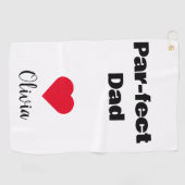 カスタムパパパーおもしろいフェクト父の日贈り物 ゴルフタオル (横)