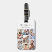 カスタムパパフォトのコラージュ名 ラゲッジタグ (正面縦)