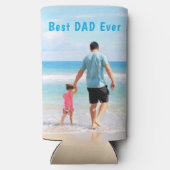 カスタムパパフォトクーラーボックス最高のパパ スリム缶クーラー (裏面)