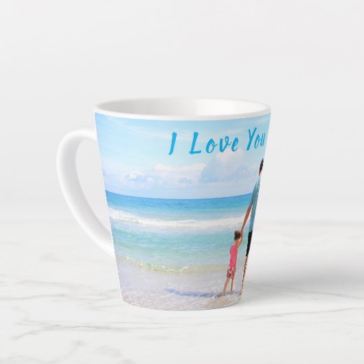 カスタムパパ写真ラテマグギフトパーソナライズされたMug カフェラテマグ (左アングル)