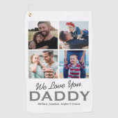 カスタムパパ写真 ゴルフタオル (正面)