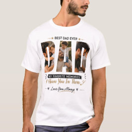 カスタムパパ写真Tシャツ - 私のお気に入りの思い出はあなたと Tシャツ