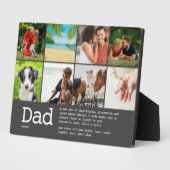 カスタムパパ定義フォトコラージグレイ フォトプラーク (側面)