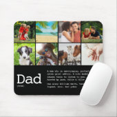 カスタムパパ定義フォトブラックとホワイト マウスパッド (マウス)