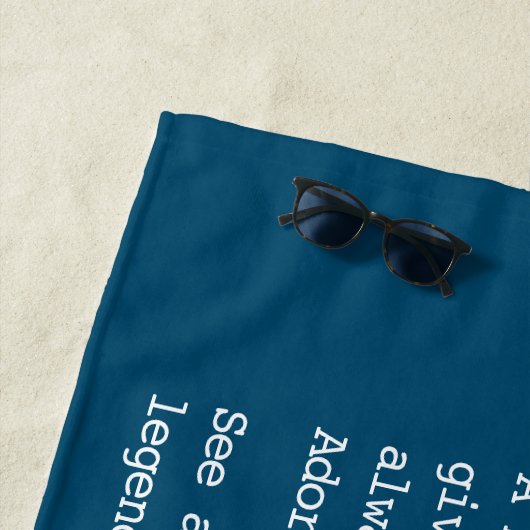 カスタムパパ定義父の日の青 ビーチタオル (インサイチュ)