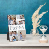 カスタムパパ父の日の子供の写真コラージュ フォトプラーク (側面)