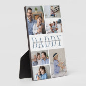 カスタムパパ父の日の子供の写真コラージュ フォトプラーク (側面)