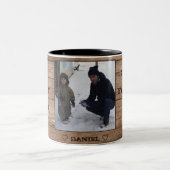 カスタムパパ父の日フォトコラージュ ツートーンマグカップ (中央)