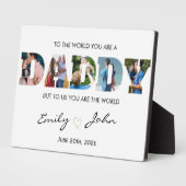 カスタムパパ父の日フォトコラージュ フォトプラーク (側面)