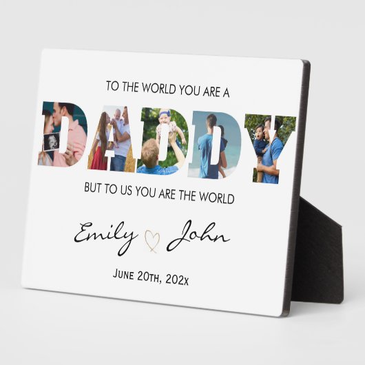 カスタムパパ父の日フォトコラージュ フォトプラーク (側面)