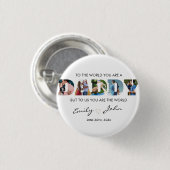 カスタムパパ父の日フォトコラージュ 缶バッジ (正面&裏面)