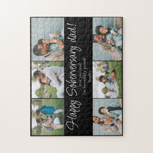 カスタムパパ6枚パーソナライズされた写真 ジグソーパズル (縦)