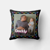 カスタムパパ&キッドフォトキープサケ – パーソナライズされた クッション (裏面)