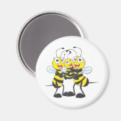 カスタムパパ：ハッピーベビーママBeeシャツ マグネット (正面/裏面)