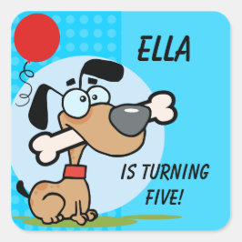 カスタムパピードッグステッカー スクエアシール