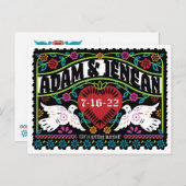 カスタムパペルピカドスタイルラブバード保存日 案内ポストカード (正面/裏面)