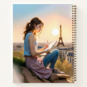 カスタムパリスケッチ旅行手帳ジャーナル日記 ノートブック (裏面)